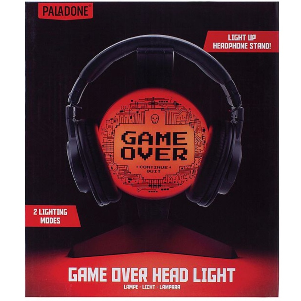 Paladone Retro Game Over Head Light Two Light modes 9.3x 7.5x4.3” auto-shutoff